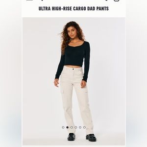 Ultra high rise cargo pants